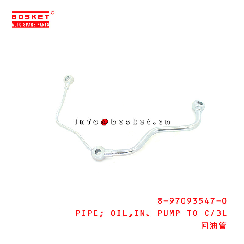8-97093547-0 Isuzu Engine Parts Injection Pump To Cylinder Block Oil Pipe For NPR66 4HF1 8970935470