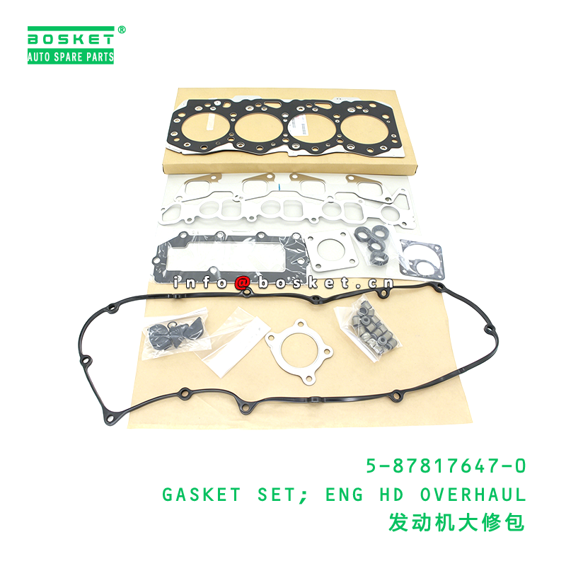 5-87817647-0 GASKET SET; ENG HD OVERHAUL Suitable for ISUZU 5878176470